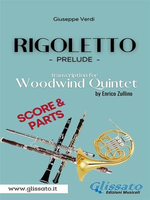 cover image of Rigoletto (prelude) Woodwind Quintet  (score & parts)